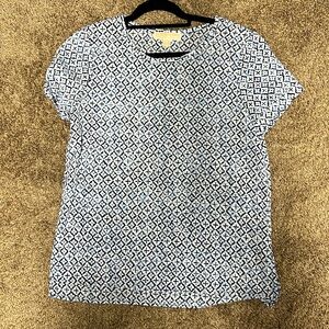 Michael by Michael Kors blue geometric top. Size small